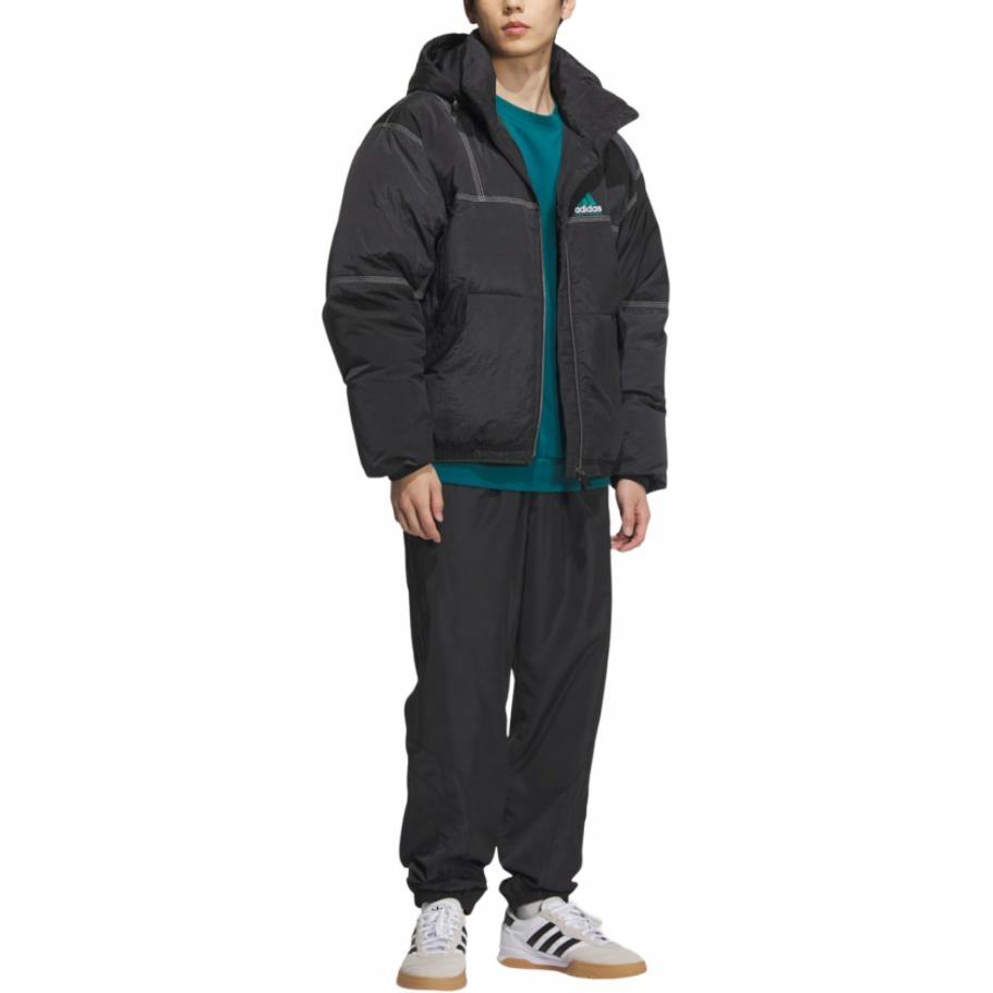Shop 阿迪达斯EQUIPMENT SS25黑色宽松款羽绒连帽夹克 KA7979