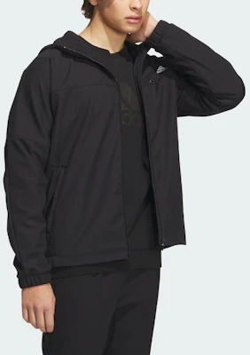 adidas Essential 3-Layer Bonded Jacket Black Hooded Casual Sportswear IK7347 Purchase adidas Essential 3-Layer Bonded Jacket Black Hooded Casual Sportswear IK7347