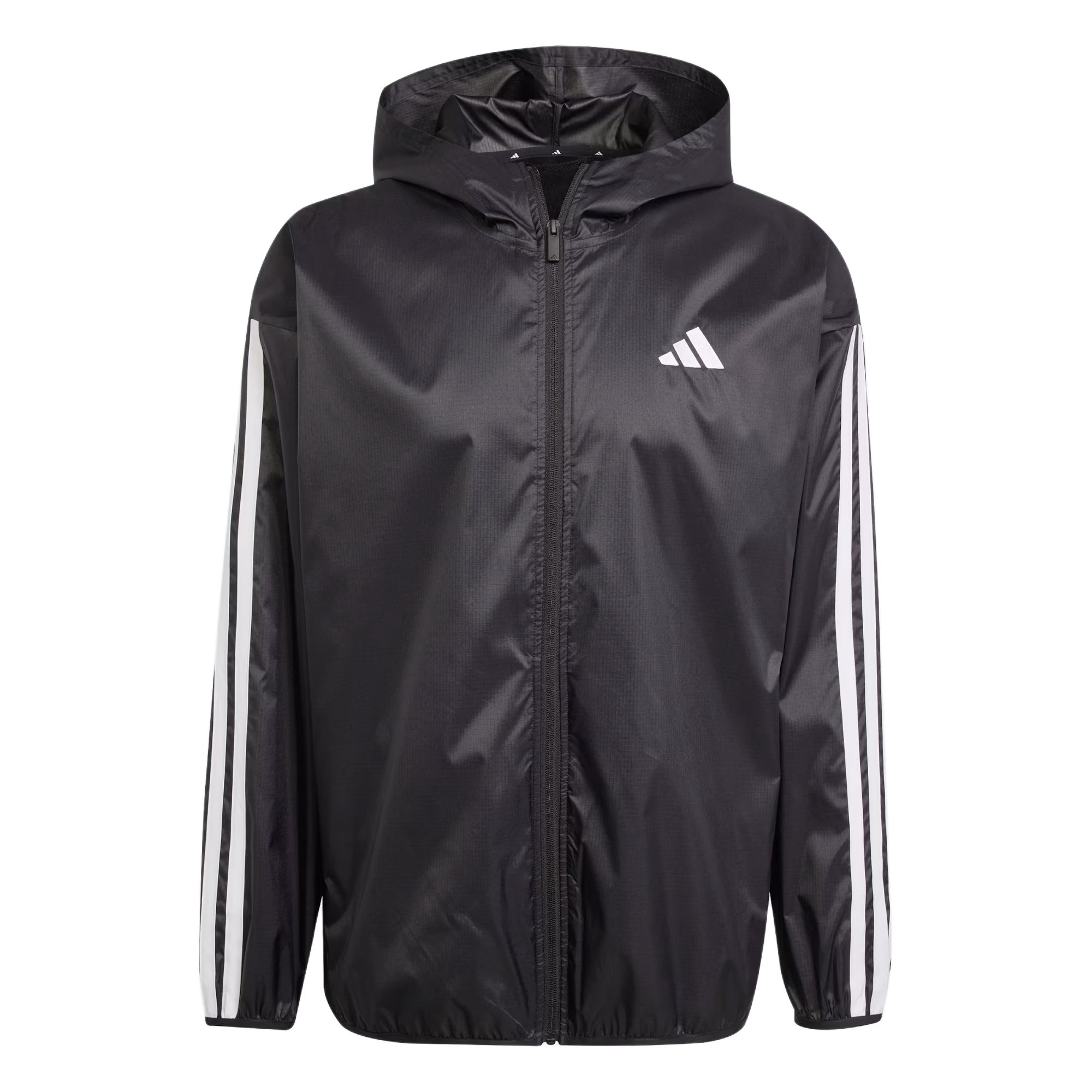 adidas Essential 3-Stripes Windbreaker Black/White Waterproof Jacket. IM7848