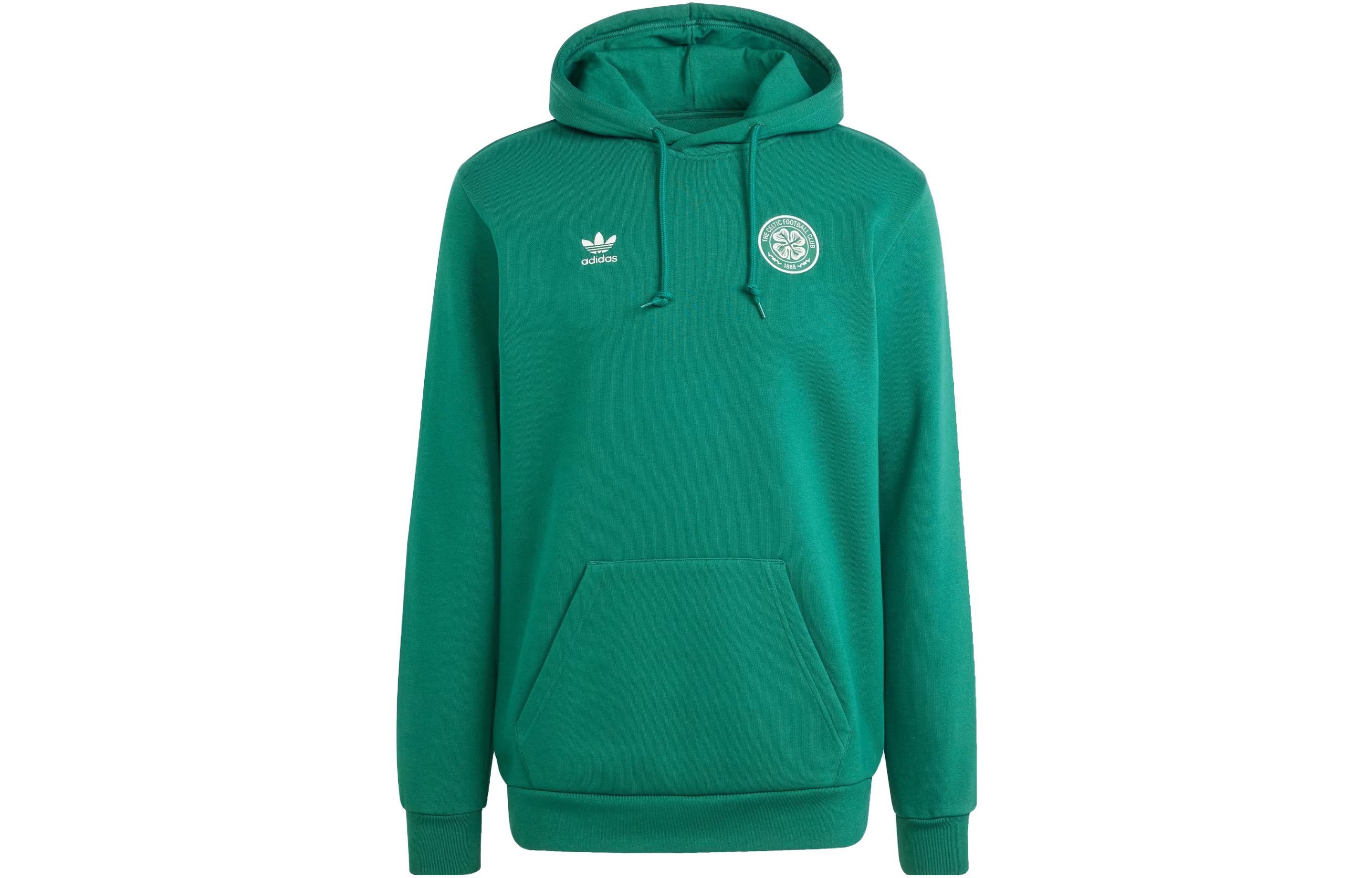 adidas Essential Celtic FC Trefoil Hoodie Green Long Sleeve IL6047