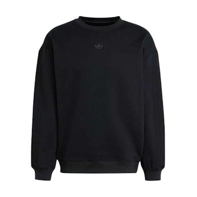 adidas Essential Field Issue Logo Crewneck Sweatshirt Black - Long Sleeve Pullover IW3489