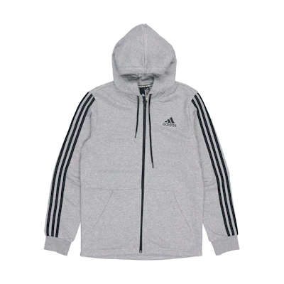 adidas Essential Side-Stripe Hoodie Jacket Mid Grey DQ1454