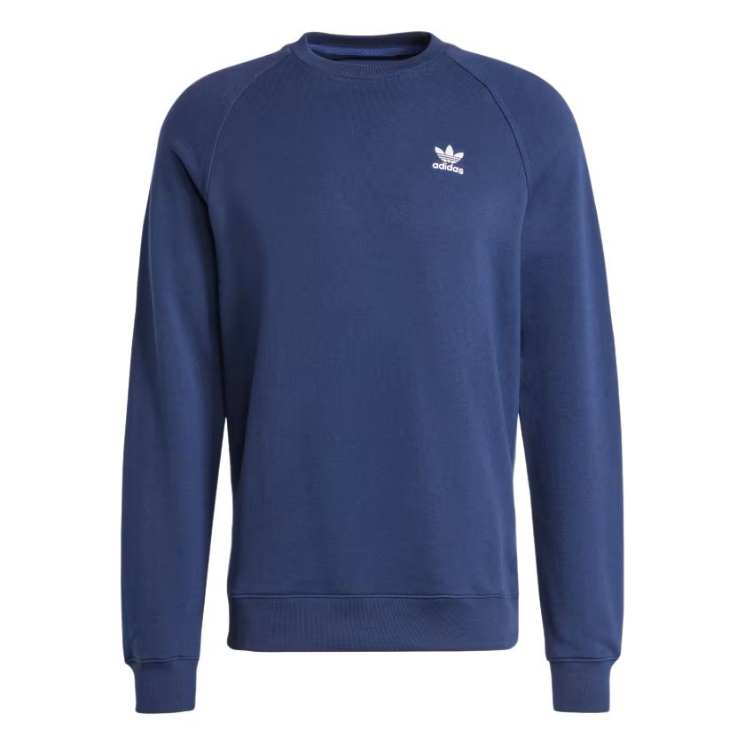 adidas Essential Trefoil Crew Sweatshirt Navy Blue Mens IX7678