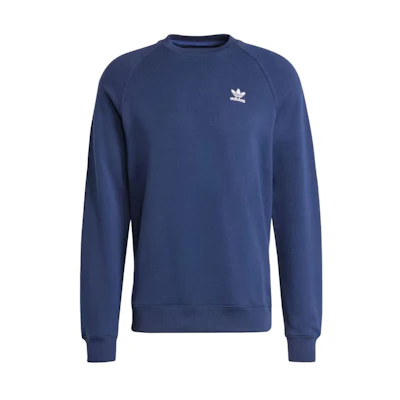 adidas Essential Trefoil Crew Sweatshirt Navy Blue Mens IX7678