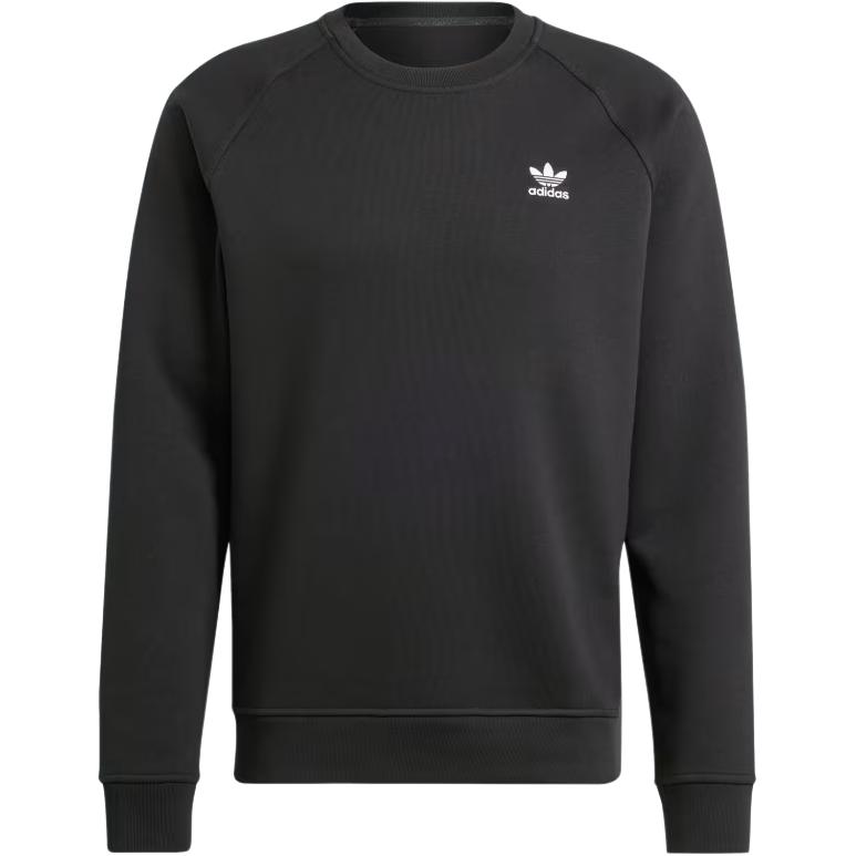 adidas Essential Trefoil Logo Crewneck Sweatshirt Black Sportswear IY4932