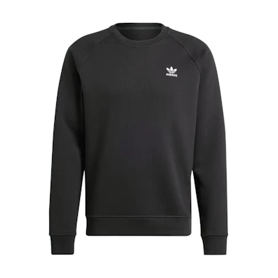 adidas Essential Trefoil Logo Crewneck Sweatshirt Black Sportswear IY4932