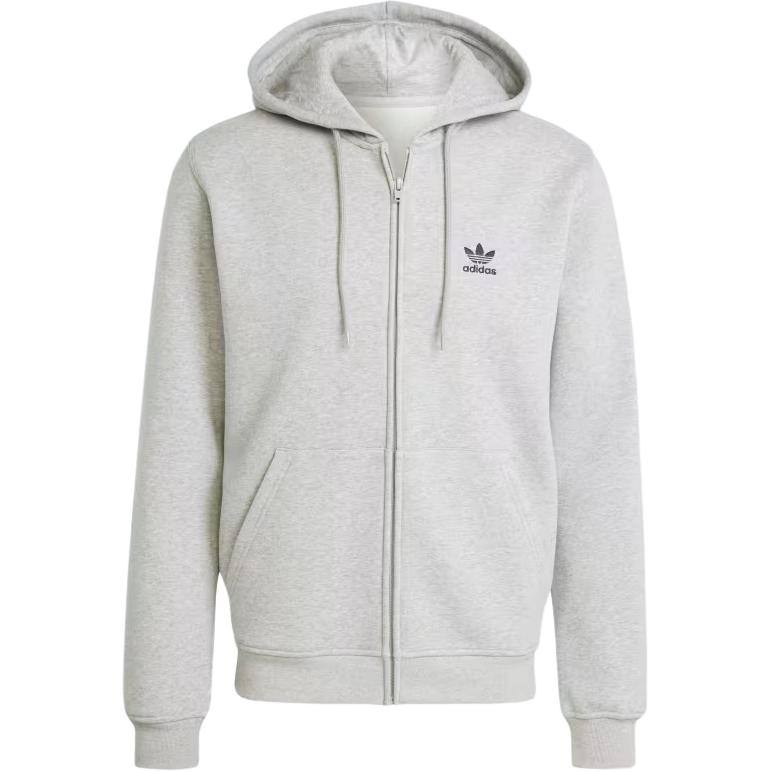 adidas Essential Trefoil Soft Comfort Zip Hoodie Grey - Long Sleeve IY7354