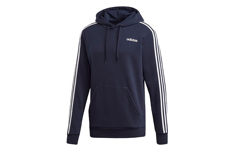 adidas Essentials 3-Stripes Letter Print Loose Hoodie Blue () DU0499