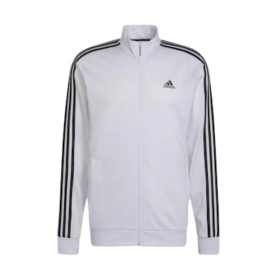 adidas Essentials 3-Stripes Track Jacket White Retro Zip-Up High Collar H46102