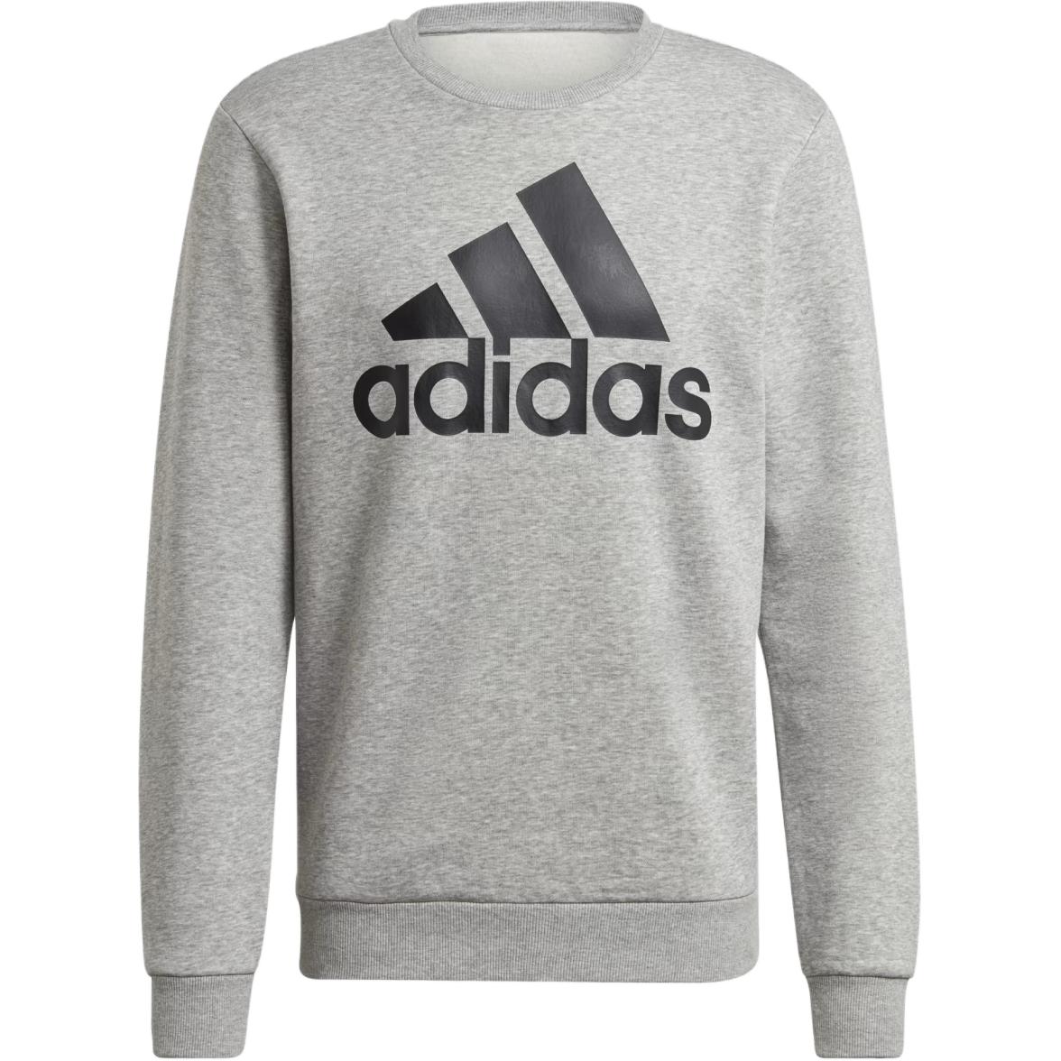 adidas Essentials Big Logo Sweatshirt Grey/Black - Soft, Comfy Sportswear GK9075