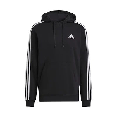 adidas Essentials Black Drawstring Hoodie with Logo Print GK9072