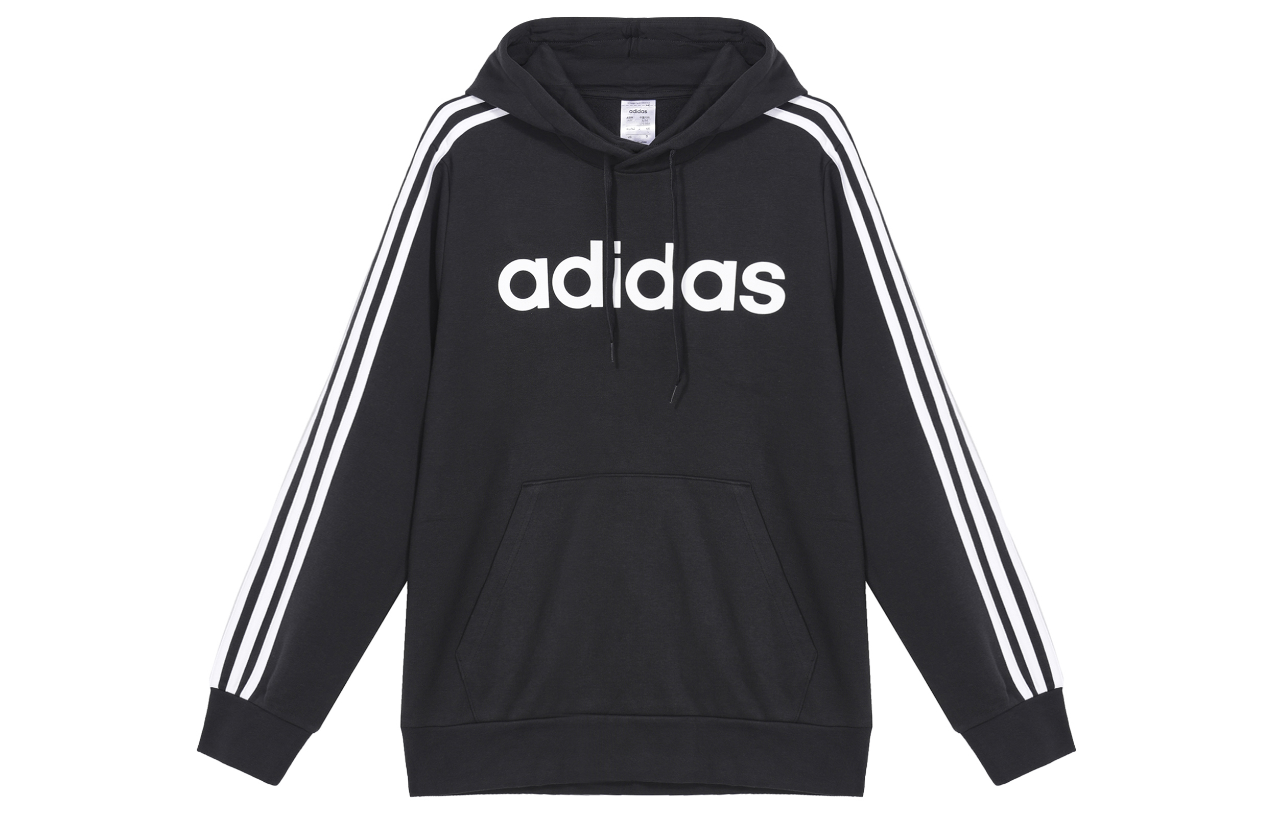 adidas Essentials Black Pullover Fleece Sweatshirt Casual Sportswear DQ3096