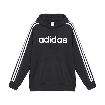 adidas Essentials Black Pullover Fleece Sweatshirt Casual Sportswear DQ3096