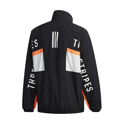 adidas Essentials Black Stand Collar Casual Sports Jacket HN8479