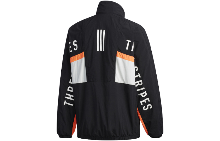 adidas Essentials Black Stand Collar Casual Sports Jacket HN8479 圖 2