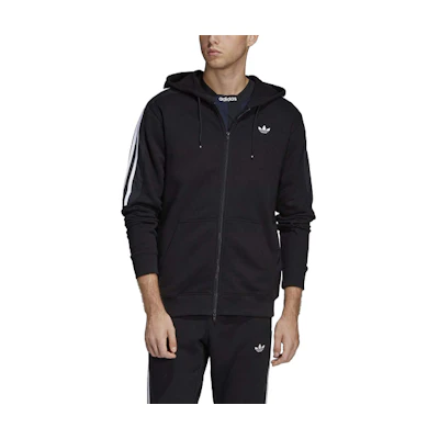 adidas Essentials Black Zip-Up Hoodie DU8139