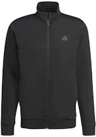 adidas Essentials Black Zip-Up Jacket with Chest Logo Print H46101 adidas Essentials Black Zip-Up Jacket with Chest Logo Print H46101