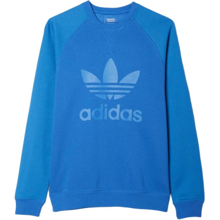 adidas Essentials Blue Crewneck Pullover with Logo Print AB7594