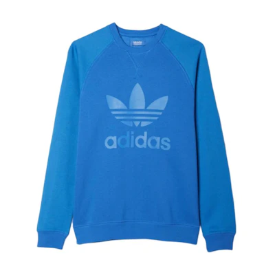 adidas Essentials Blue Crewneck Pullover with Logo Print AB7594