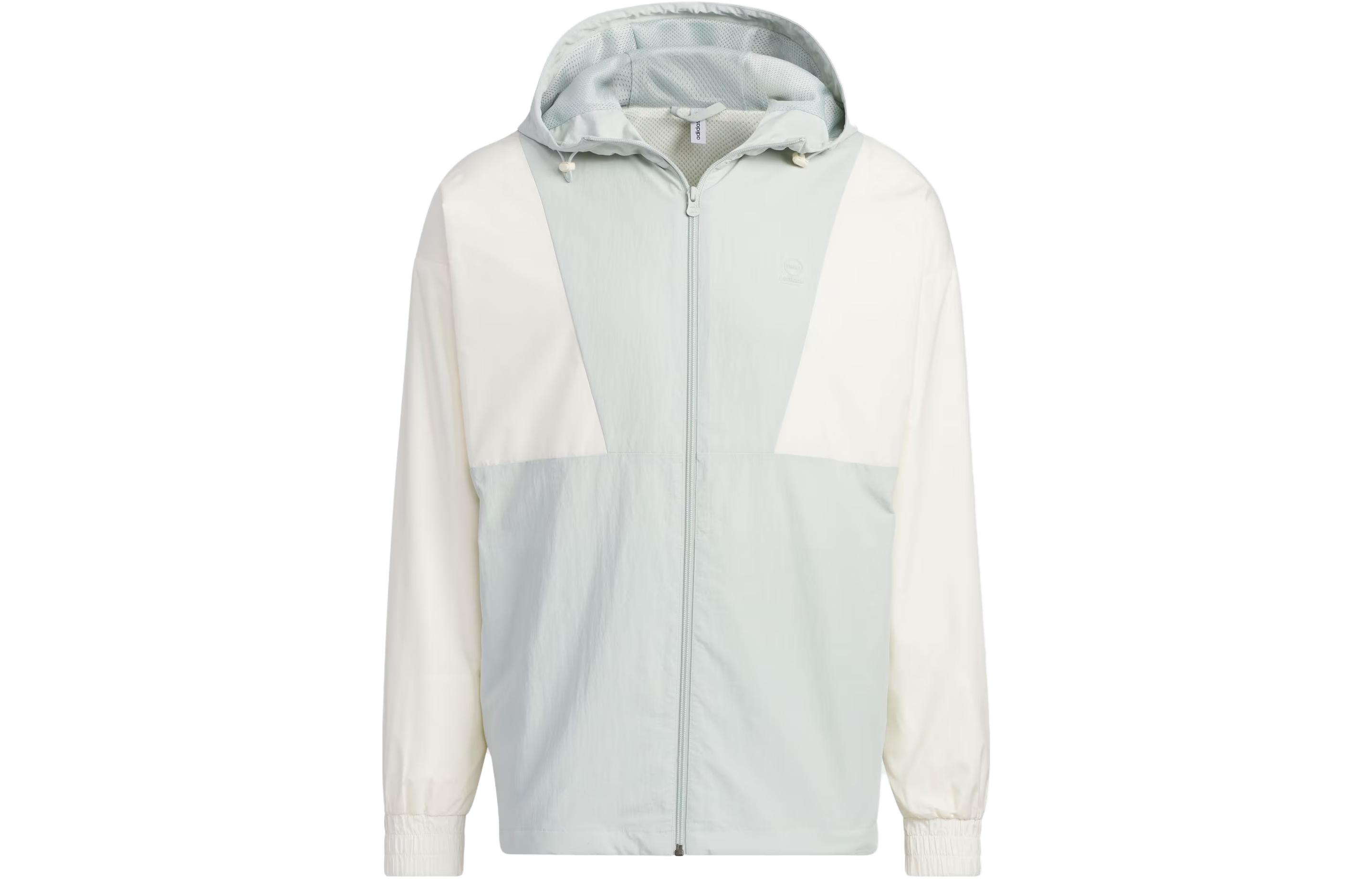 adidas Essentials Colorblock Windbreaker Silver Grey Unisex Jacket IK5058