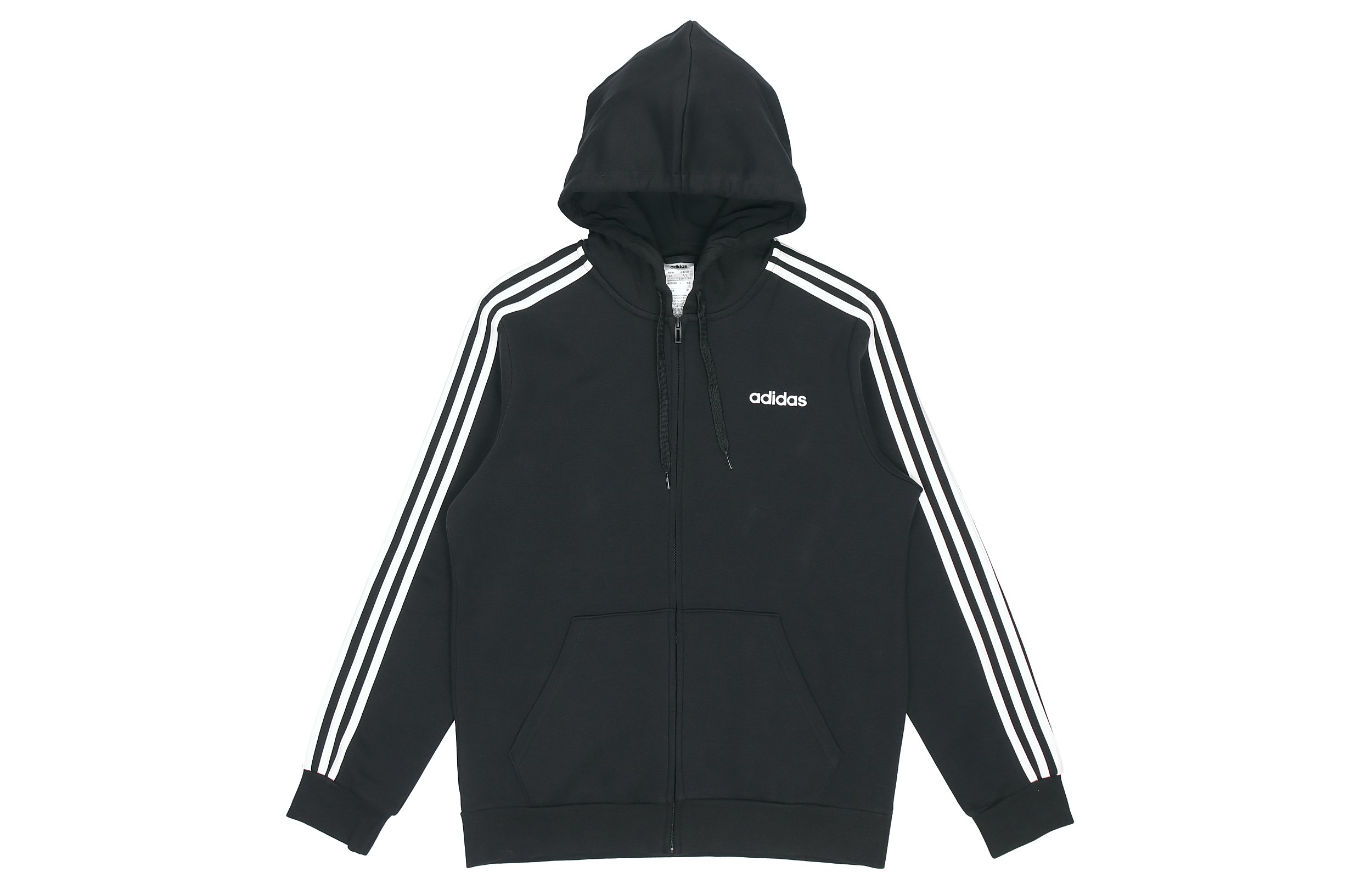 adidas Essentials E 3S Fleece-Lined Running Hoodie Jacket Black () DQ3101