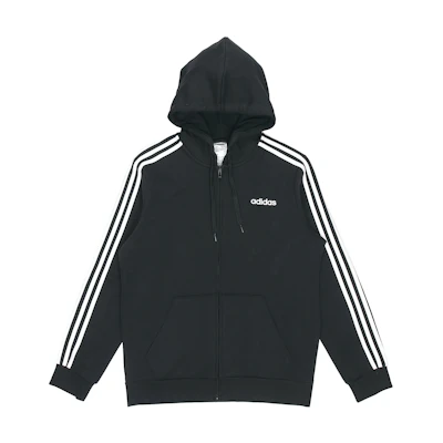 adidas Essentials E 3S Fleece-Lined Running Hoodie Jacket Black () DQ3101