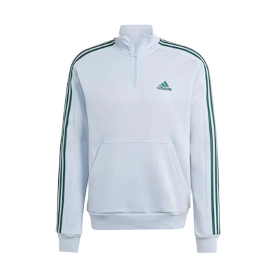 adidas Essentials Fleece 3-Stripes 1/4-Zip Sweatshirt Blue IJ8909