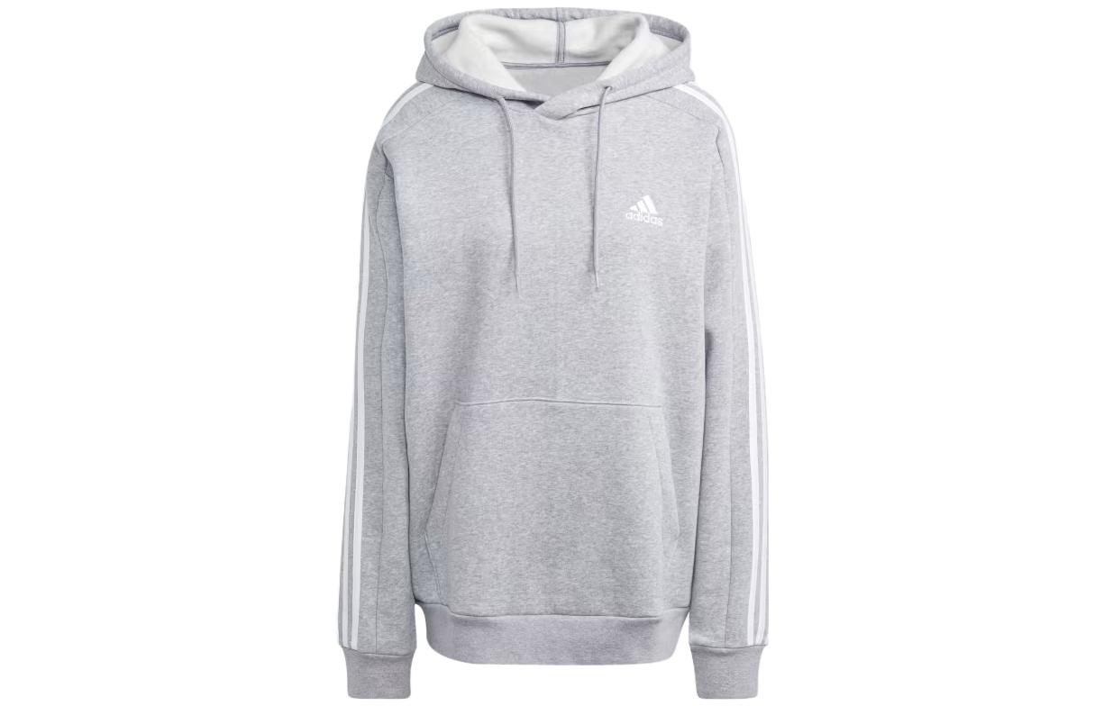 adidas Essentials Fleece 3-Stripes Hoodie Grey Mix Colorblock IJ6474