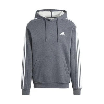 adidas Essentials Fleece 3-Stripes Hoodie Men’s Dark Heather Gray IJ6475