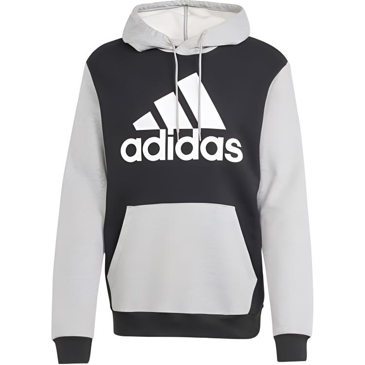 adidas Essentials Fleece Big Logo Hoodie Black/Grey IN0628