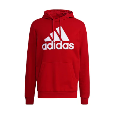 adidas Essentials Fleece Big Logo Hoodie Red Pullover GM6968