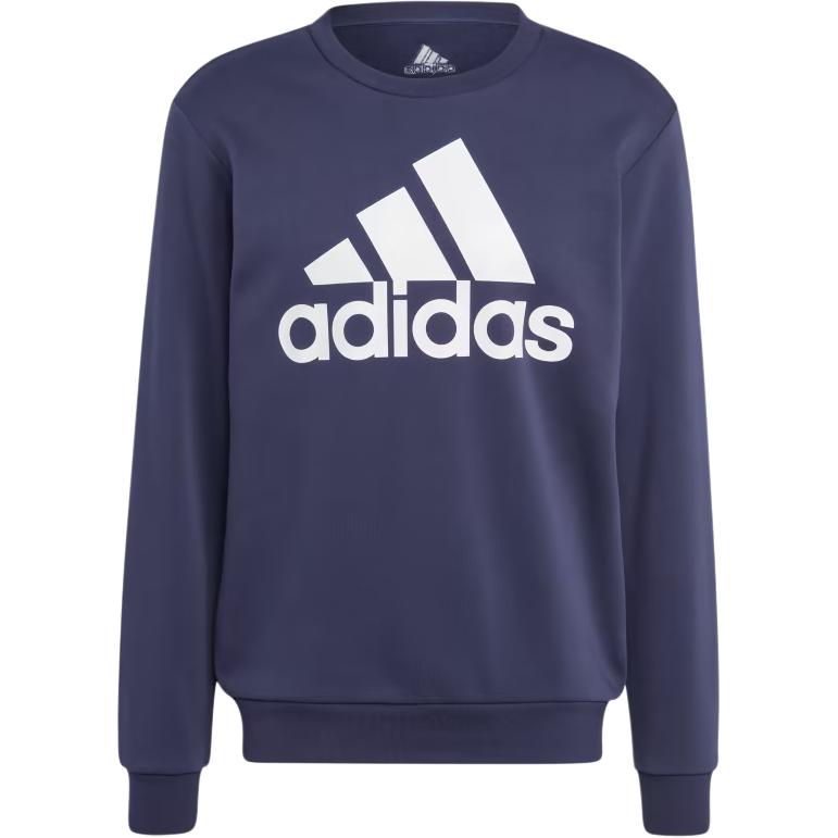 adidas Essentials Fleece Big Logo Sweatshirt Blue Crewneck Pullover IJ8896