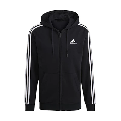 adidas ESSENTIALS Fleece Hoodie Colorblock 3-Stripes Japan Edition Black Men’s GK9051-JAPAN
