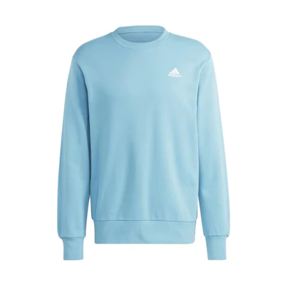 adidas Essentials French Terry Small Logo Crewneck Sweatshirt Blue IC9330