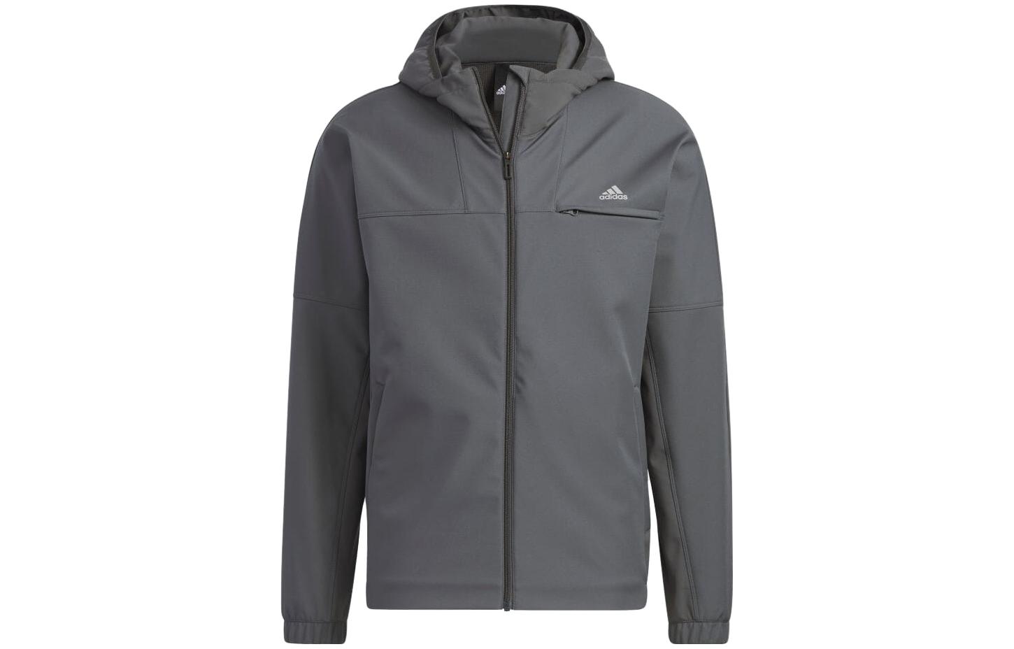 adidas Essentials Full-Zip Hoodie Jacket Grey IK7354 圖 2
