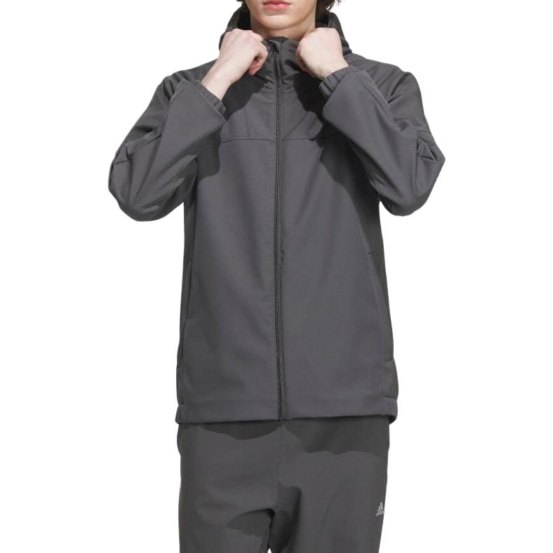 adidas Essentials Full-Zip Hoodie Jacket Grey IK7354 圖 3