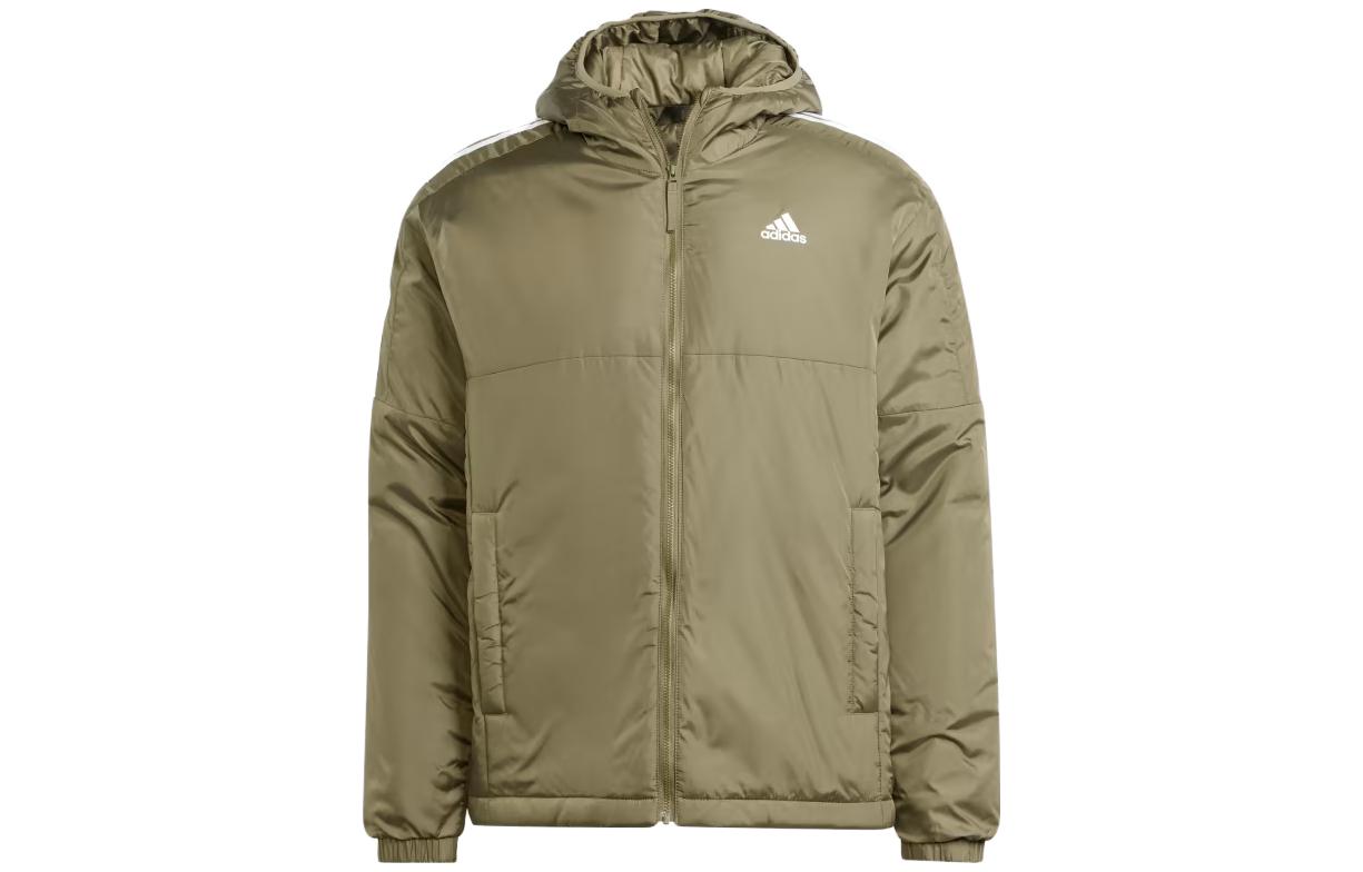Buy adidas Essentials 帽T外套 綠色拉鍊設計 保暖連帽款式 HZ5725