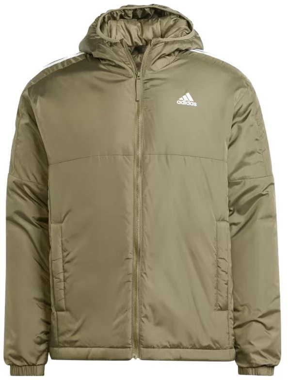 adidas-essentials-insulated-hooded-jacket-olive-green-zip-up-logo-design-hz-5725