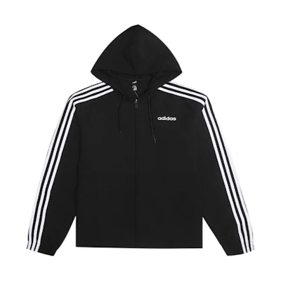 adidas Essentials Knit Hooded Jacket Black Fall Edition DQ3066
