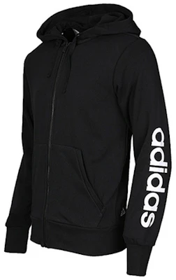 Chaqueta con Capucha adidas Essentials Linear Full-Zip Negra Casual S98796 Shop Chaqueta con Capucha adidas Essentials Linear Full-Zip Negra Casual S98796