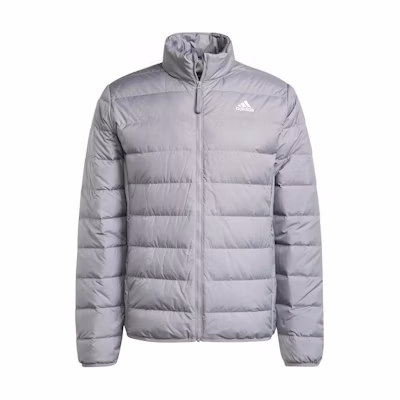 adidas Essentials Lite Down Grey Puffer Jacket Casual Sportswear. JN4340