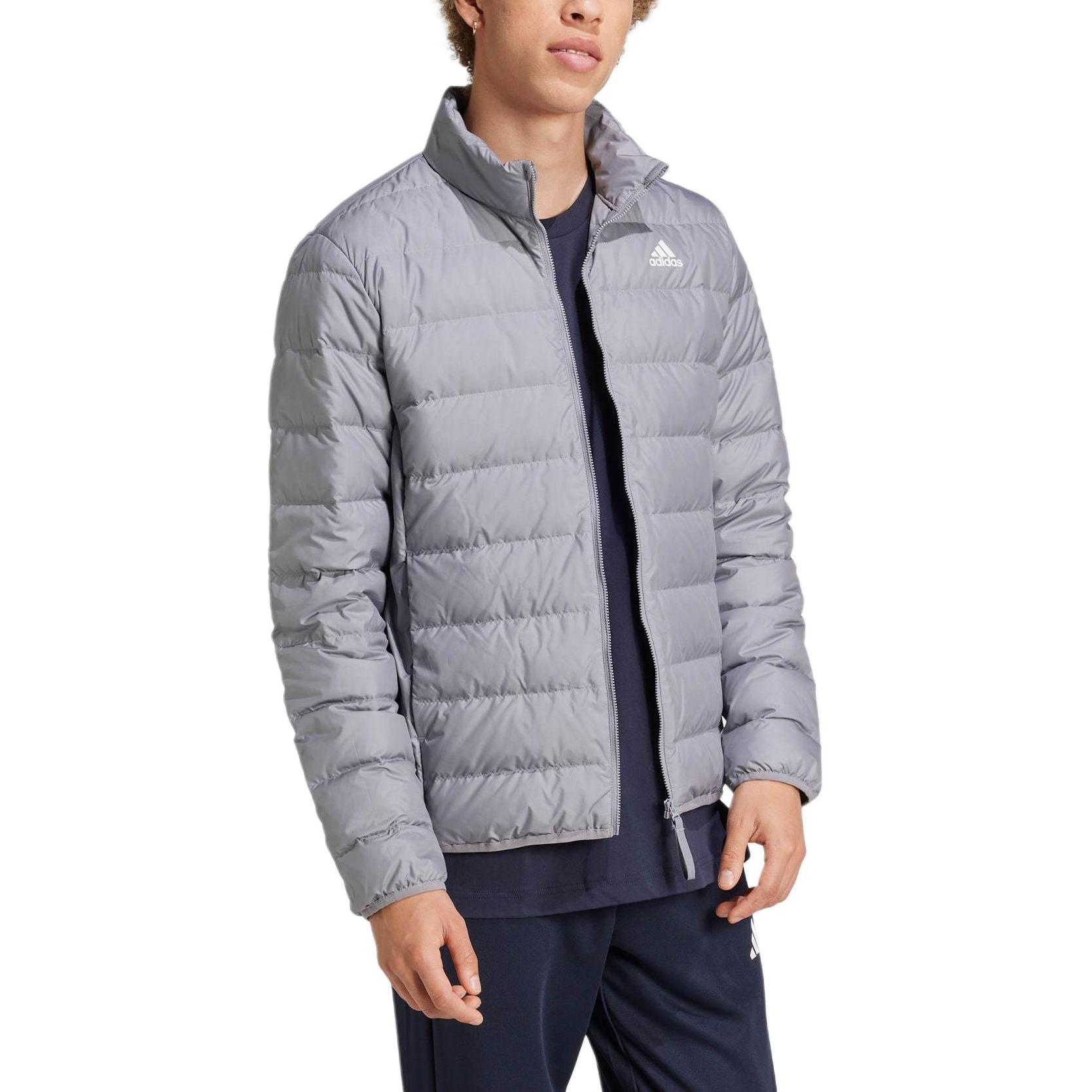 Shop adidas Essentials Lite Down  Grey Puffer Jacket Casual Sportswear. JN4340