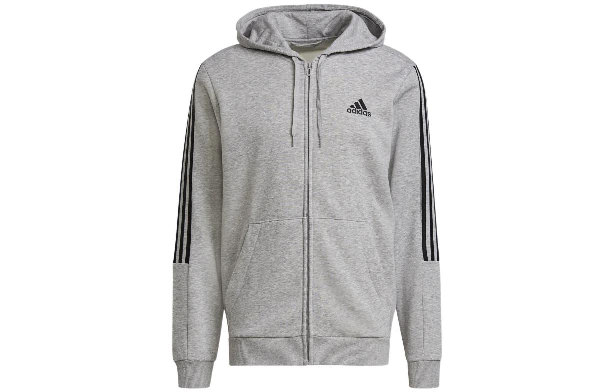 adidas Essentials Logo Hoodie Jacket Grey GK9586 圖 2