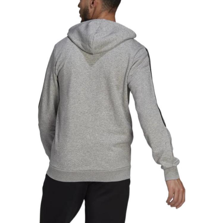 adidas Essentials Logo Hoodie Jacket Grey GK9586 圖 4