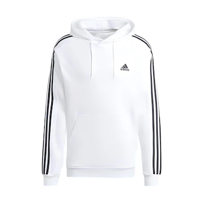 adidas ESSENTIALS Logo Stripe Pattern White Pullover Sweatshirt Unisex IJ6476