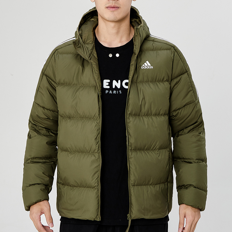 adidas Essentials Mid D H Jacket Olive Windproof Hooded Down Jacket. GT9138 圖 6