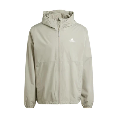 adidas Essentials RAINRDY Jacket Pebble Grey Logo Hoodie IS1271
