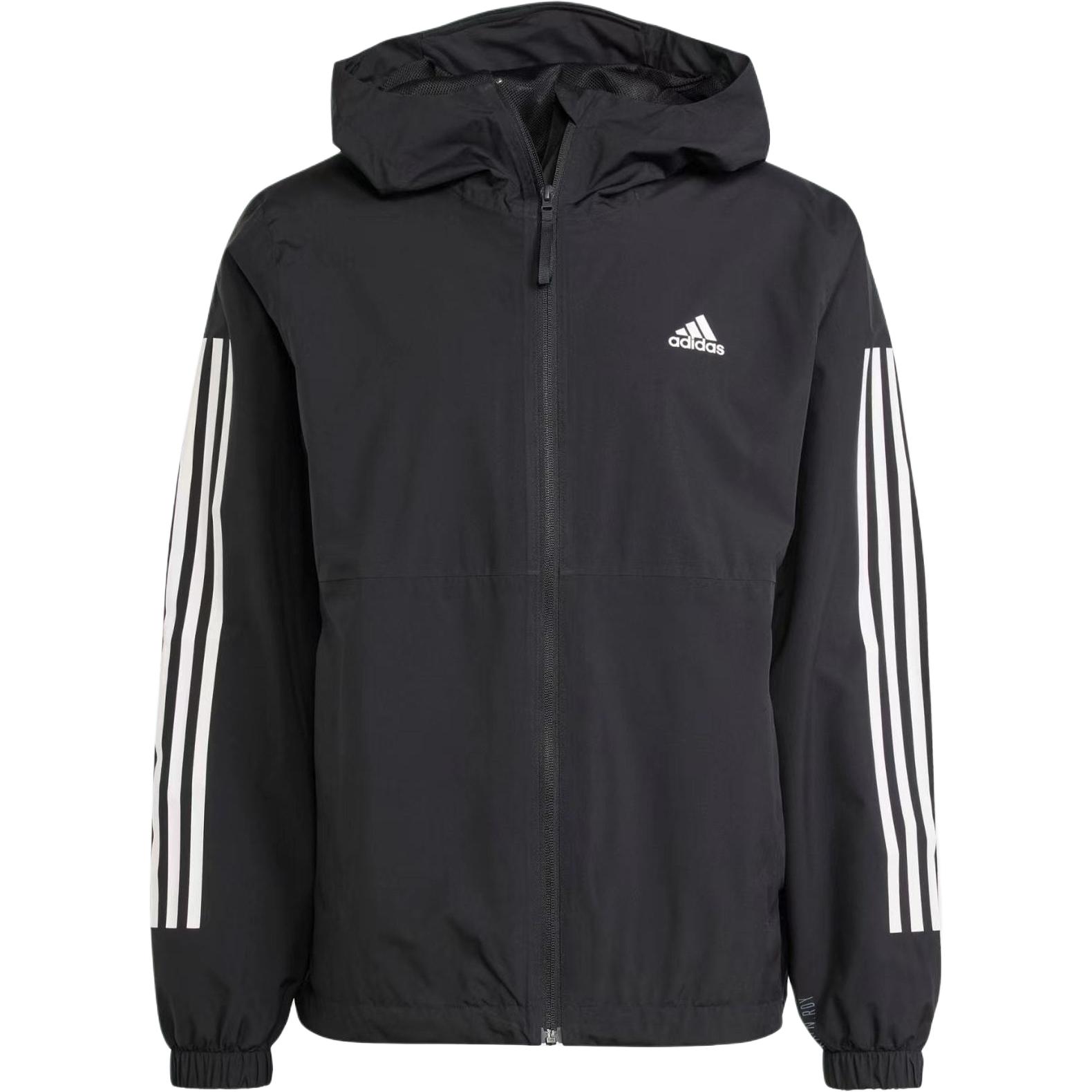 adidas ESSENTIALS SS24 RAINRDY Waterproof Windproof Hooded Jacket Black Men IV9262