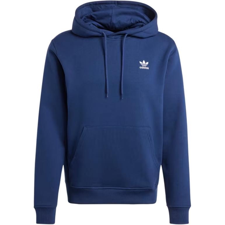 adidas Essentials Trefoil Logo Hoodie Navy Blue Pullover Long Sleeve IY4929