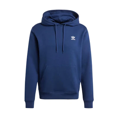 adidas Essentials Trefoil Logo Hoodie Navy Blue Pullover Long Sleeve IY4929